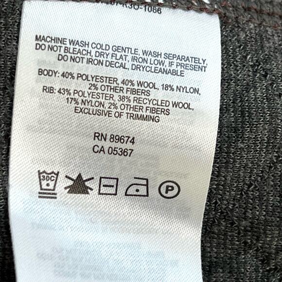 Mountain Hardware men’s quilted wool blend full zip sweater cardigan jacket - Picture 6 of 6